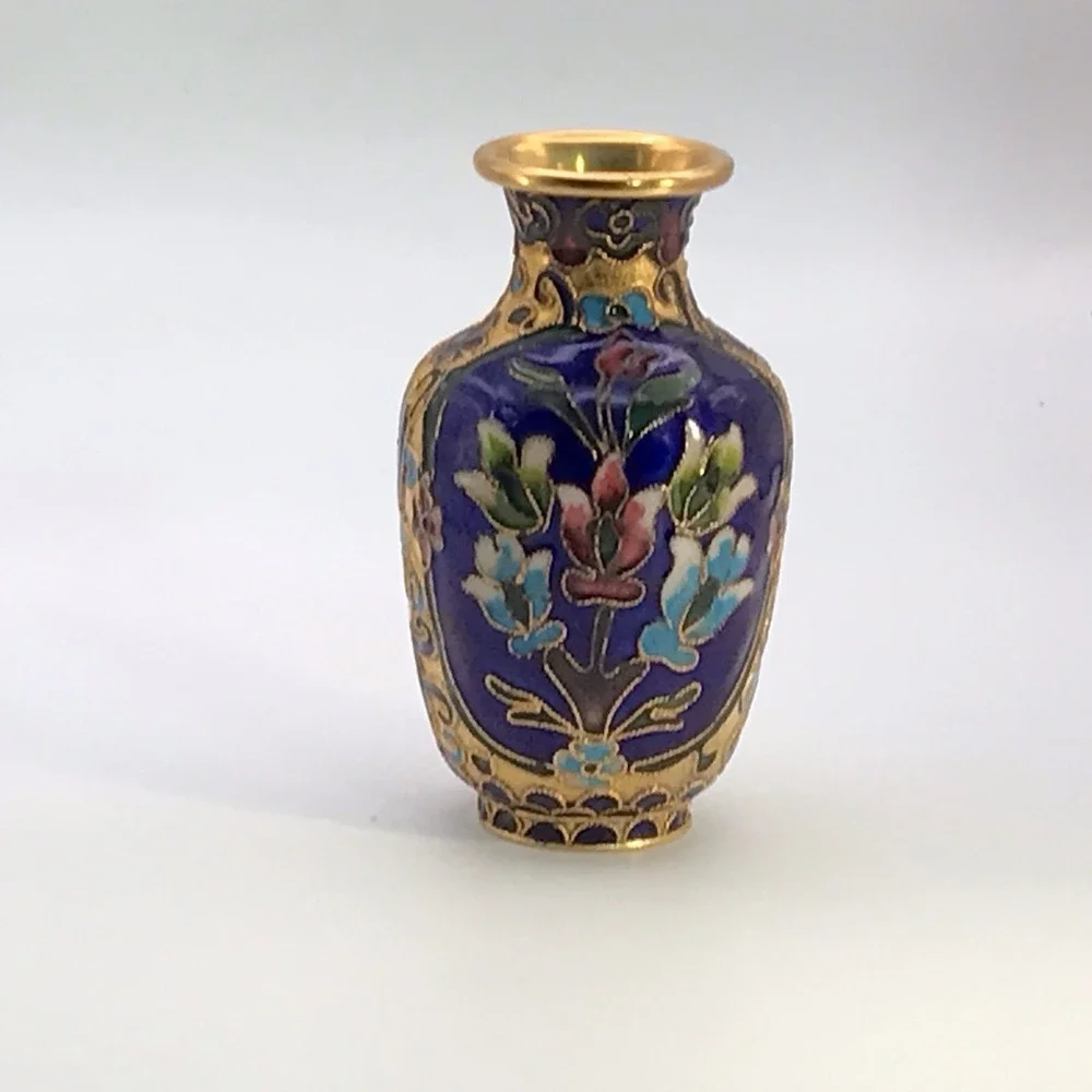 Vintage‎ Chinese Cloisonné Vase 4